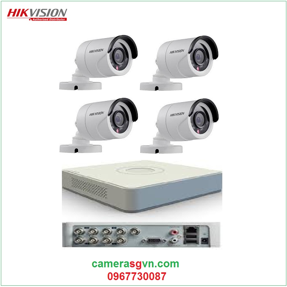 Trọn bộ 4 camera TVI HIKVISION DS-2CE16C0T-IRP