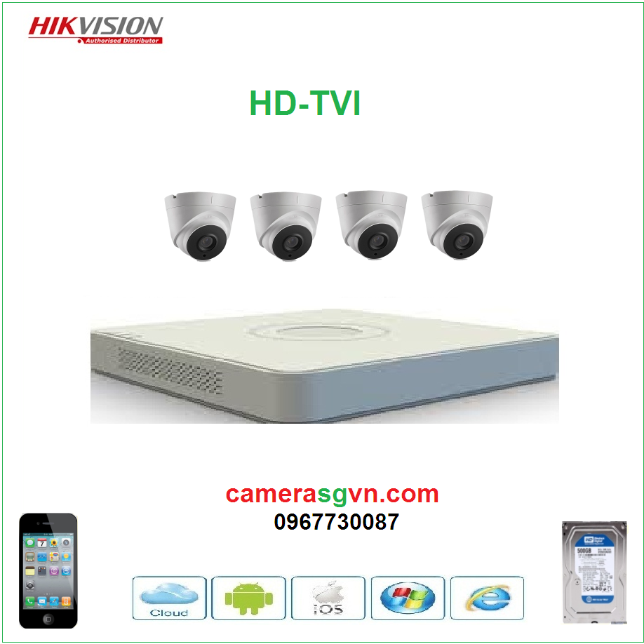 Lắp đặt Trọn bộ 4 Camera HikVision DS-2CE56DOT-IT3